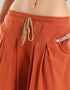 Wide leg pants with pleats on the front and back